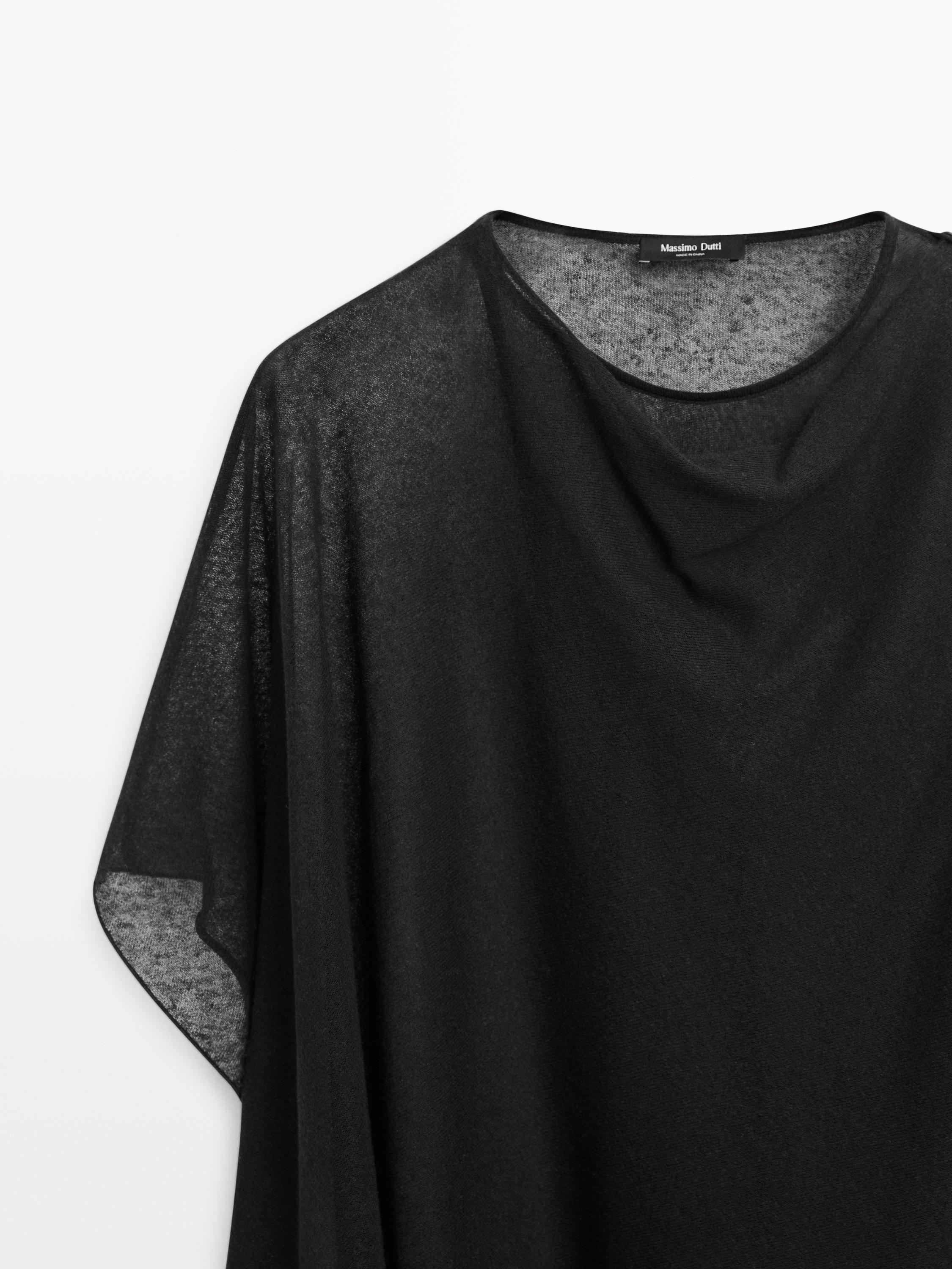 T-shirt cache-cœur en lin